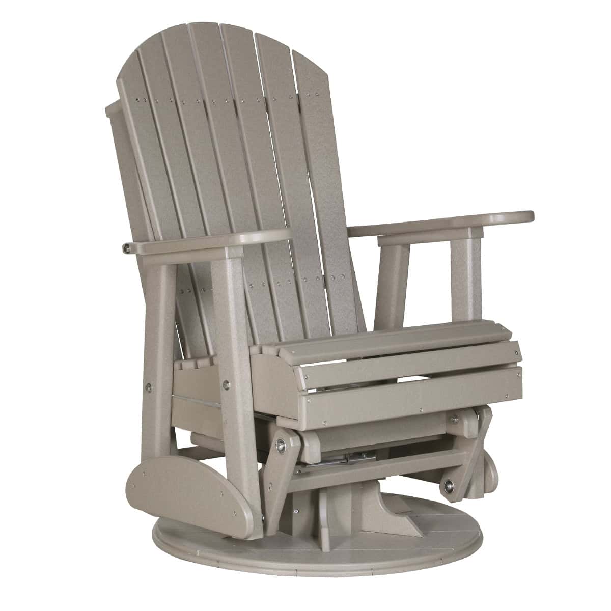 2′ Adirondack Swivel Glider – Weatherwood