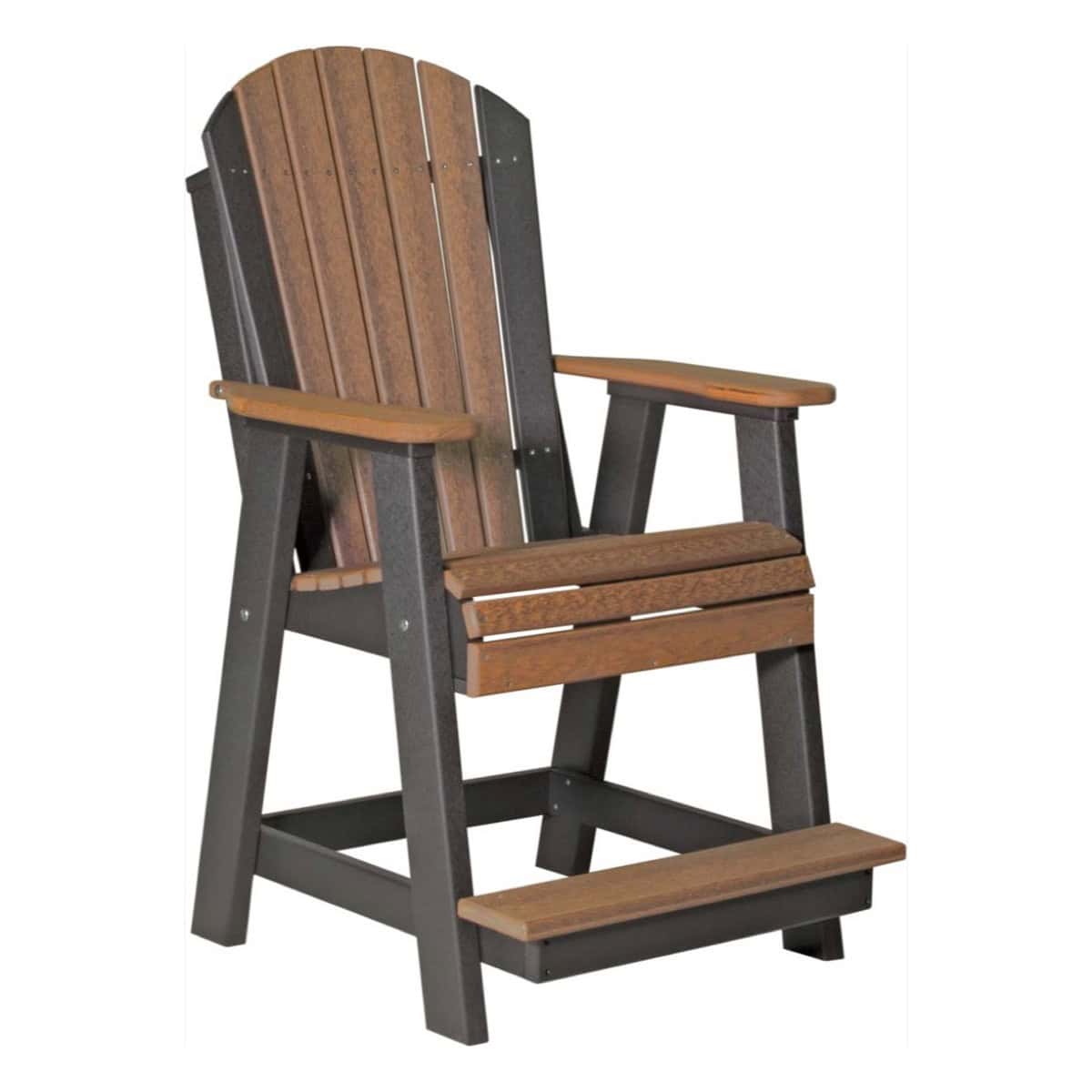 Adirondack Balcony Chair – Antique Mahogany / Black