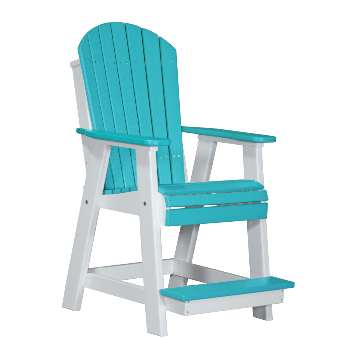 Adirondack Balcony Chair – Aruba Blue / White