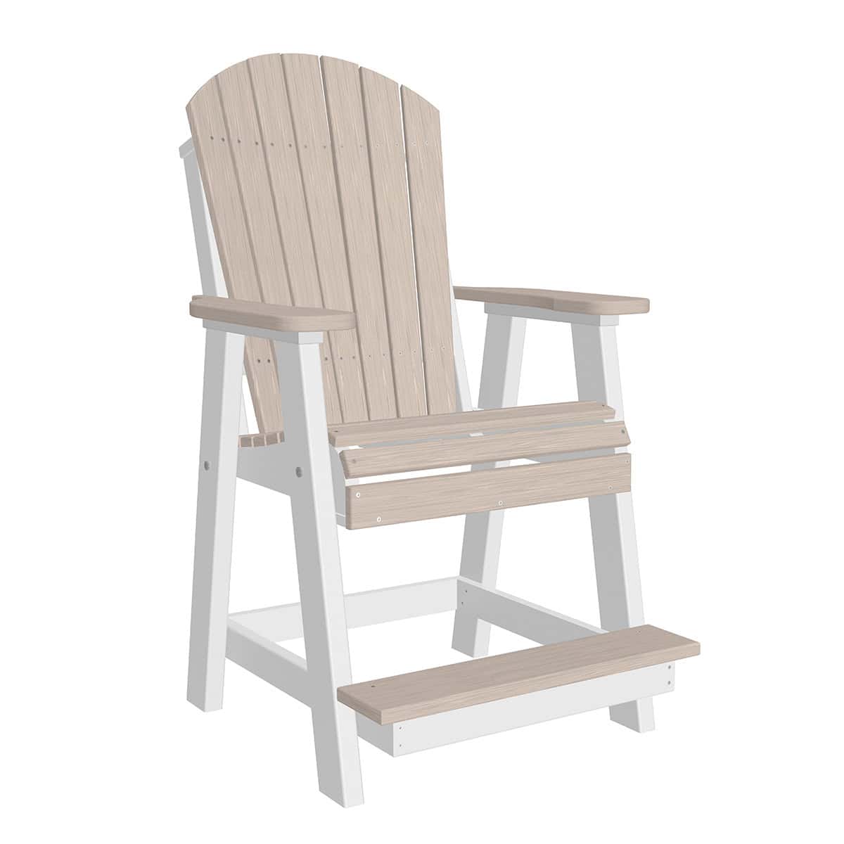 Adirondack Balcony Chair – Birch / White
