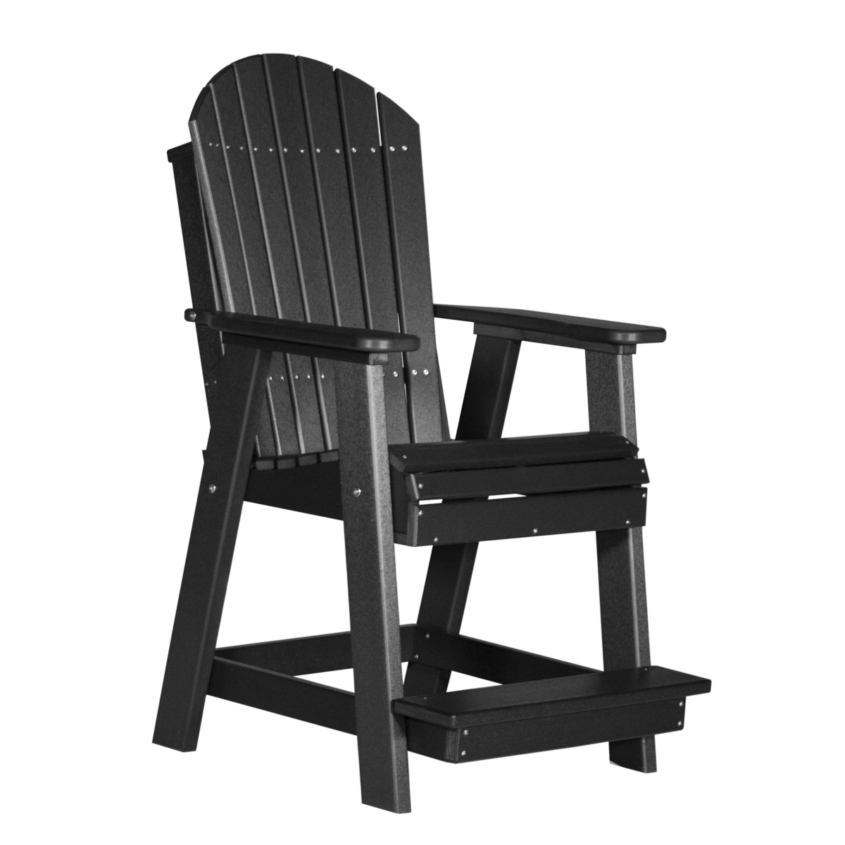 Adirondack Balcony Chair – Black