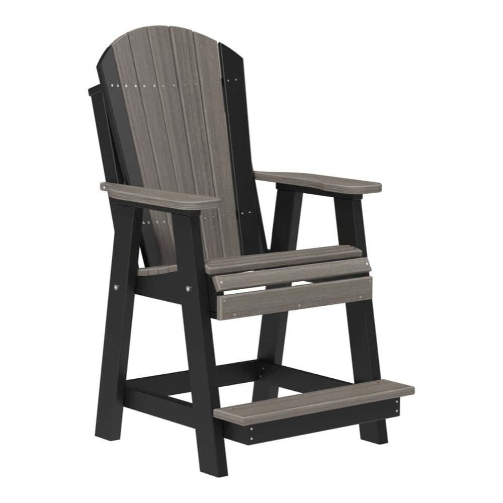 Adirondack Balcony Chair – Coastal Gray / Black