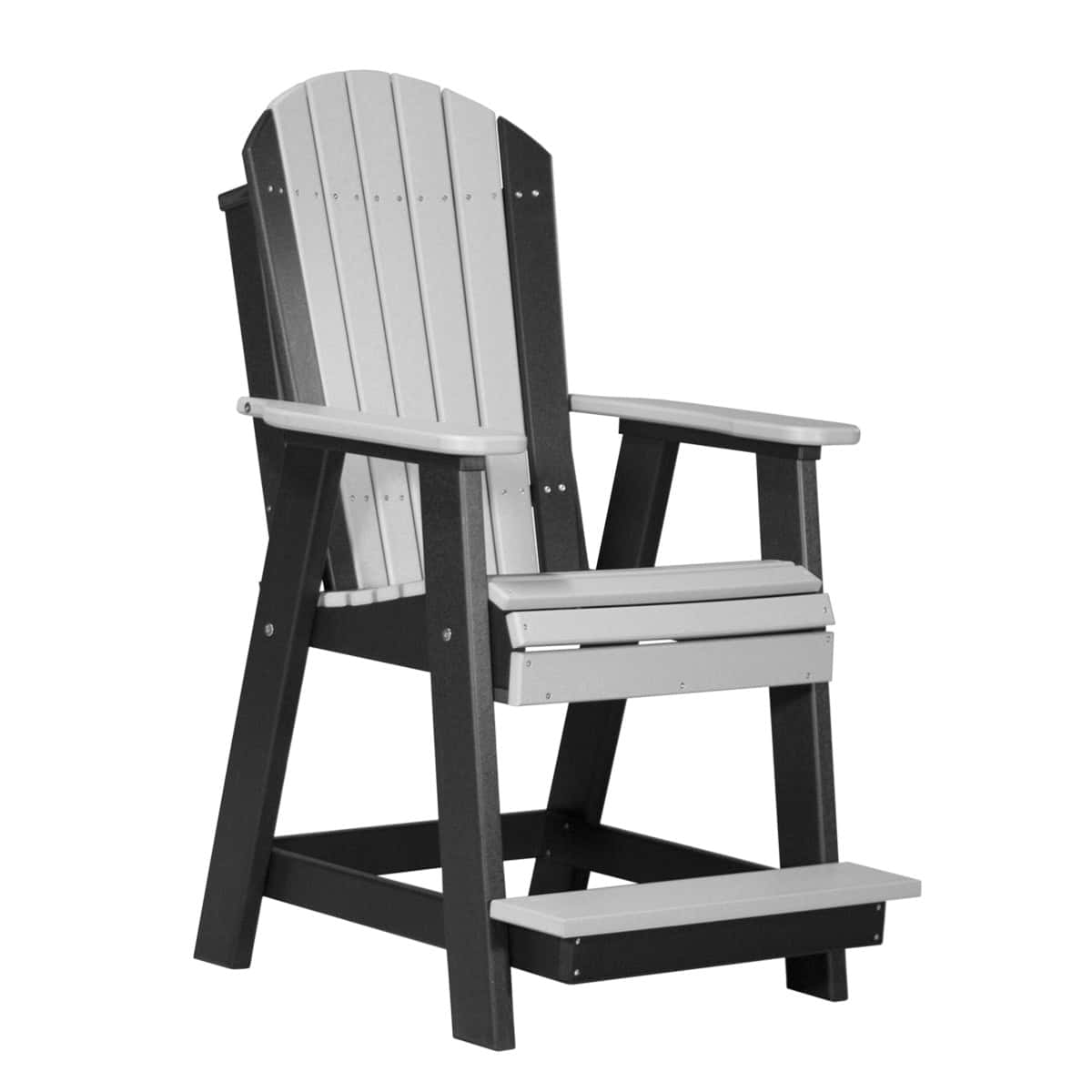 Adirondack Balcony Chair – Dove Gray / Black