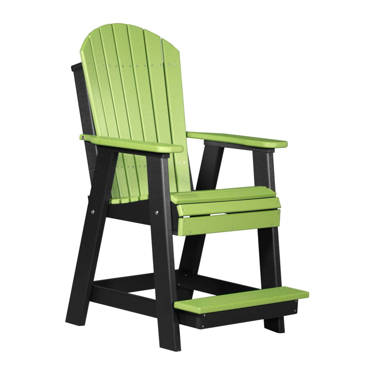 Adirondack Balcony Chair – Lime Green / White
