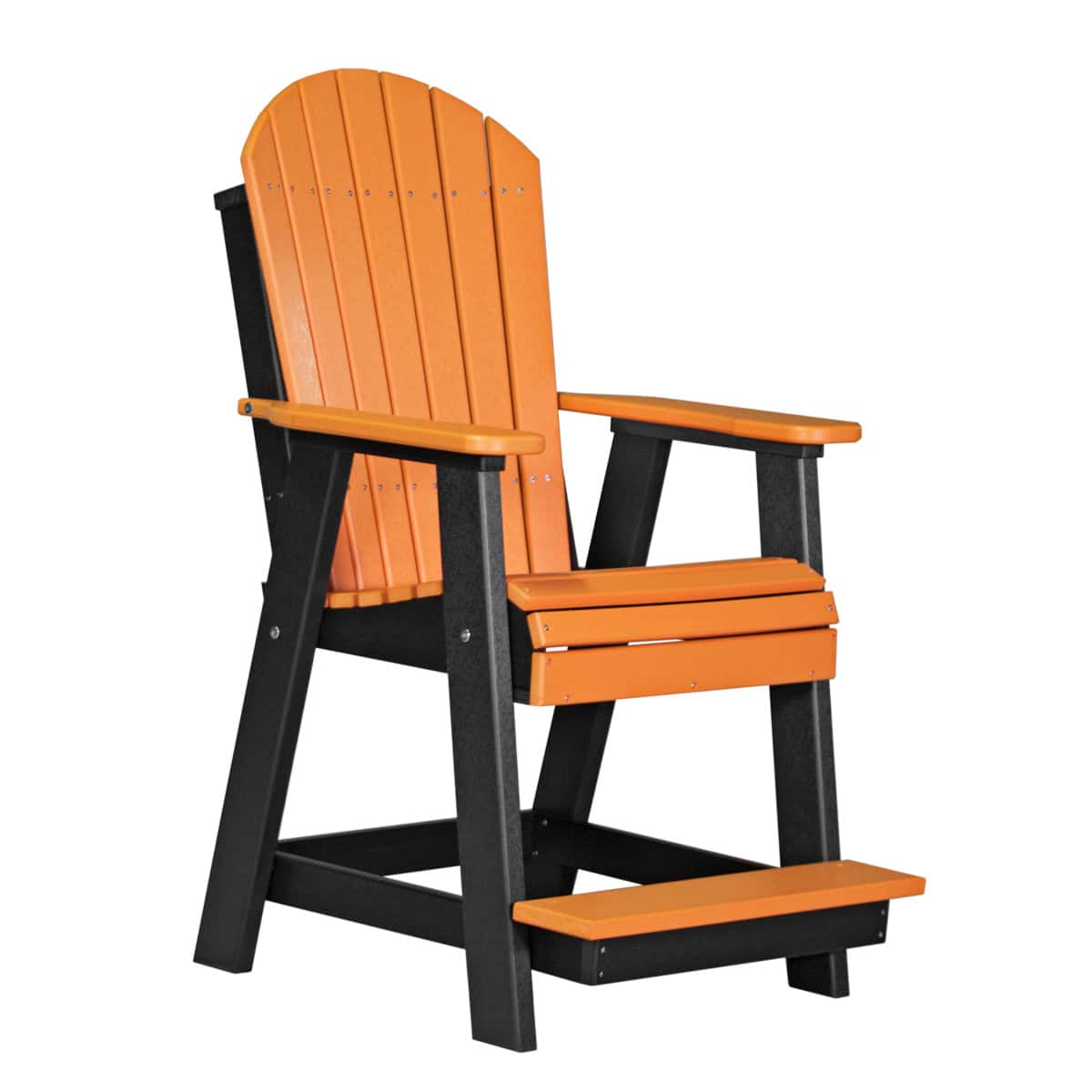 Adirondack Balcony Chair – Tangerine / Black