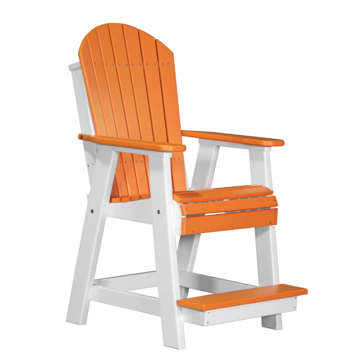 Adirondack Balcony Chair – Tangerine / White