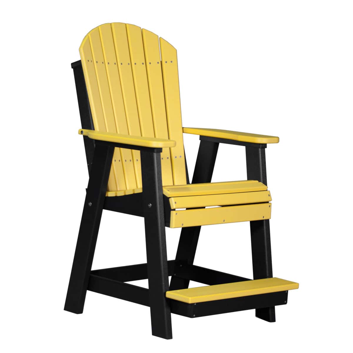 Adirondack Balcony Chair – Yellow / Black