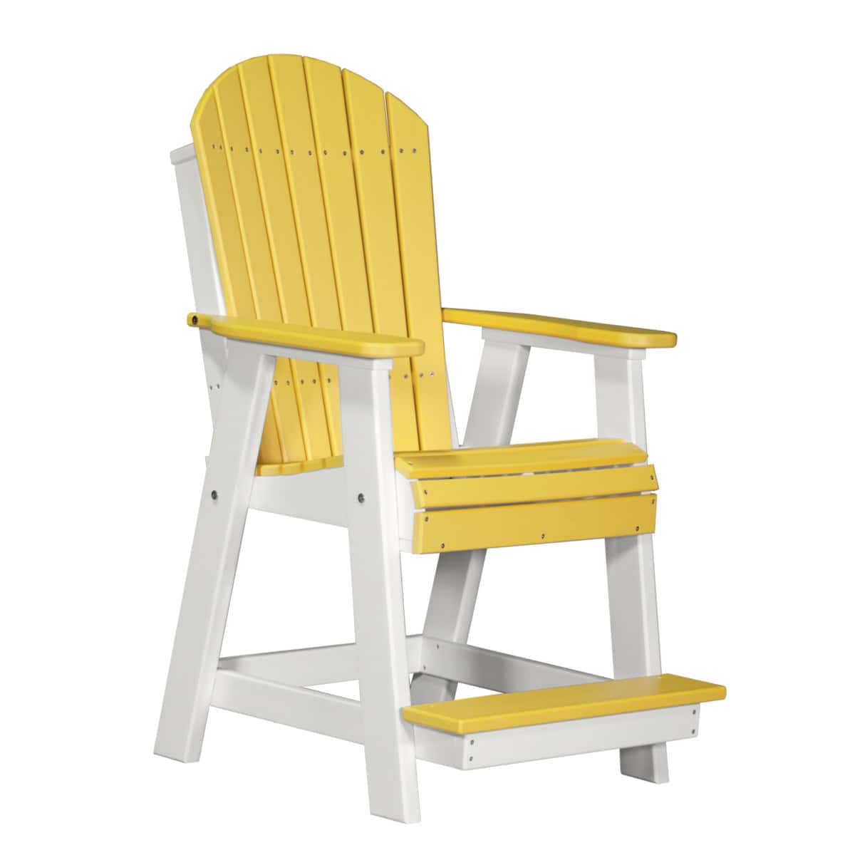 Adirondack Balcony Chair – Yellow / White
