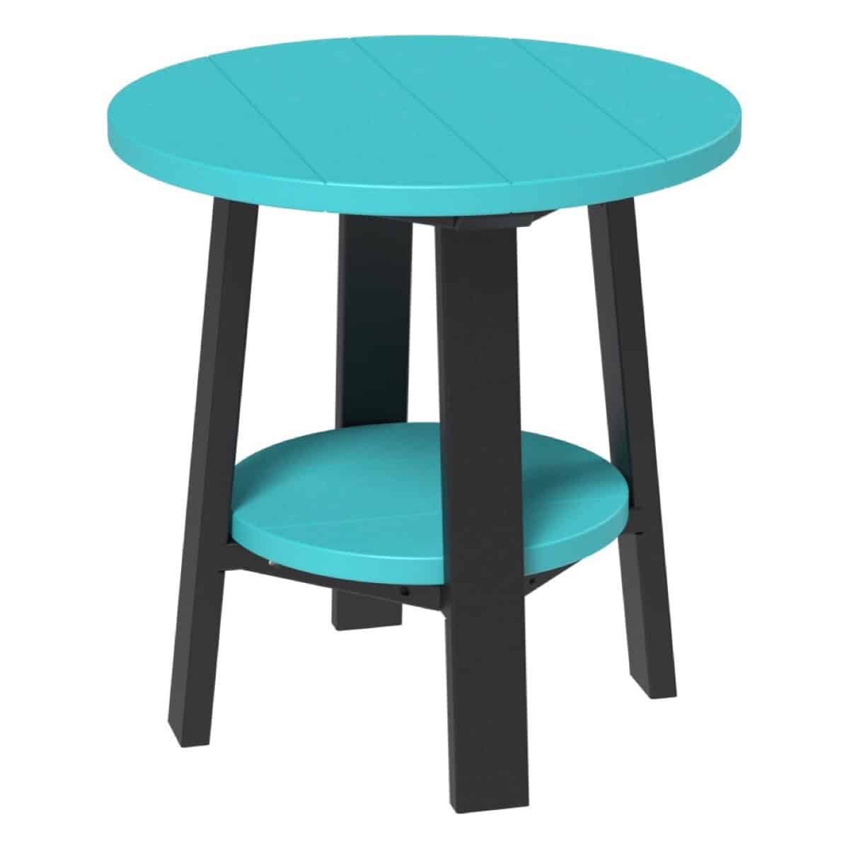Deluxe End Table – Aruba Blue / Black