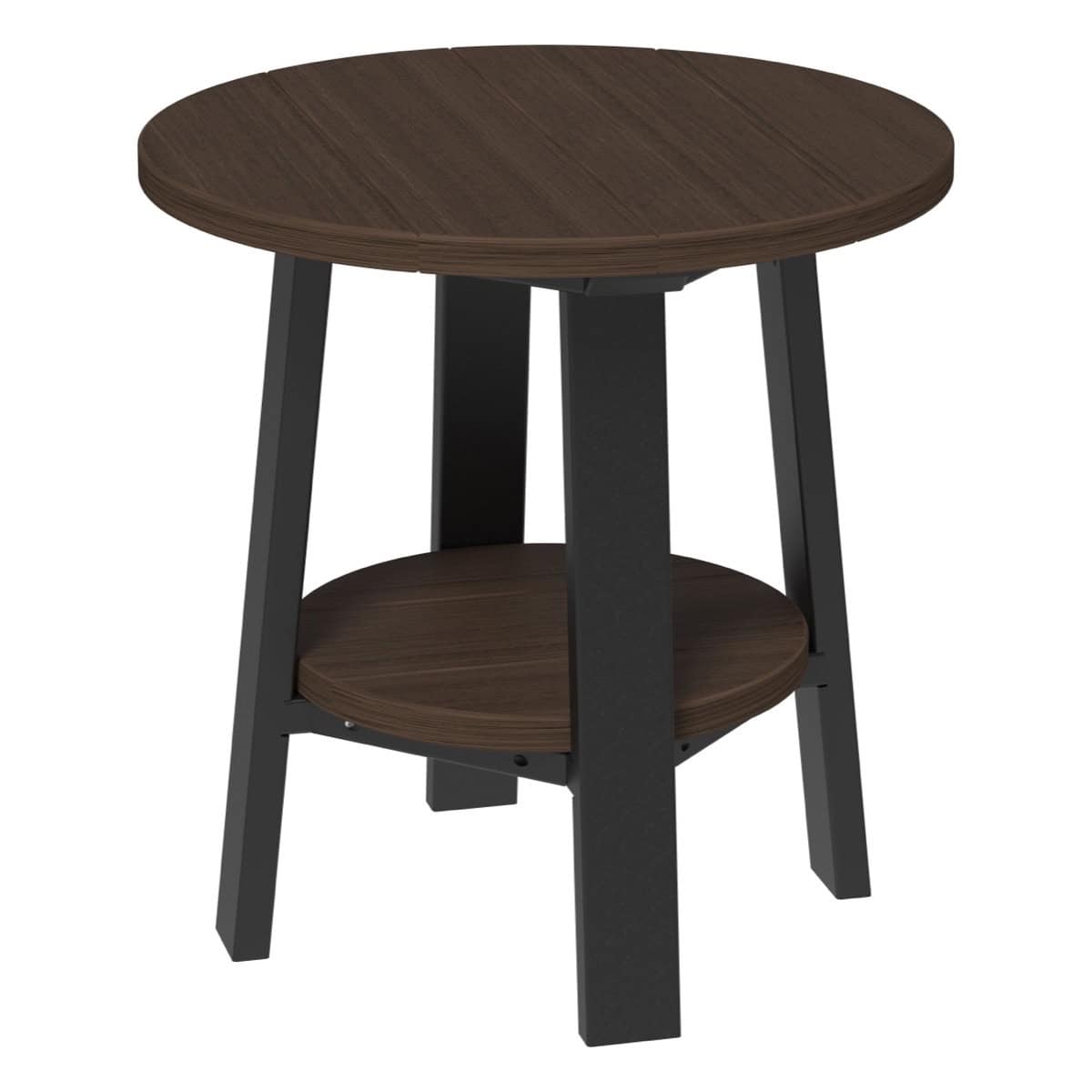 Deluxe End Table – Brazilian Walnut / Black