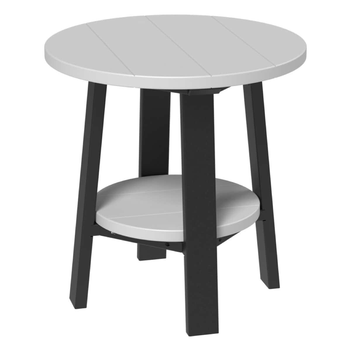 Deluxe End Table – Dove Gray / Black