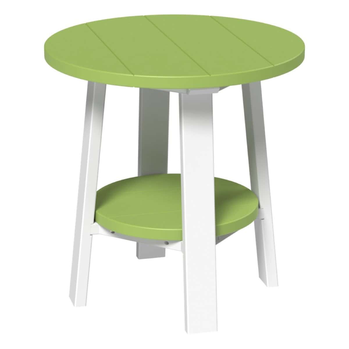 Deluxe End Table – Lime Green / White