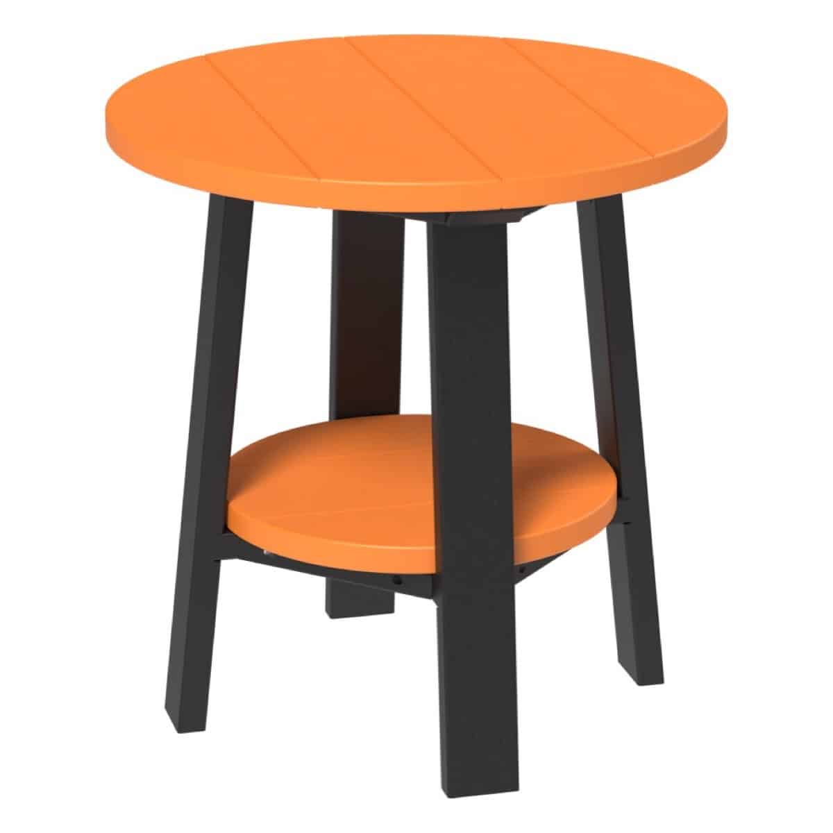 Deluxe End Table – Tangerine / Black