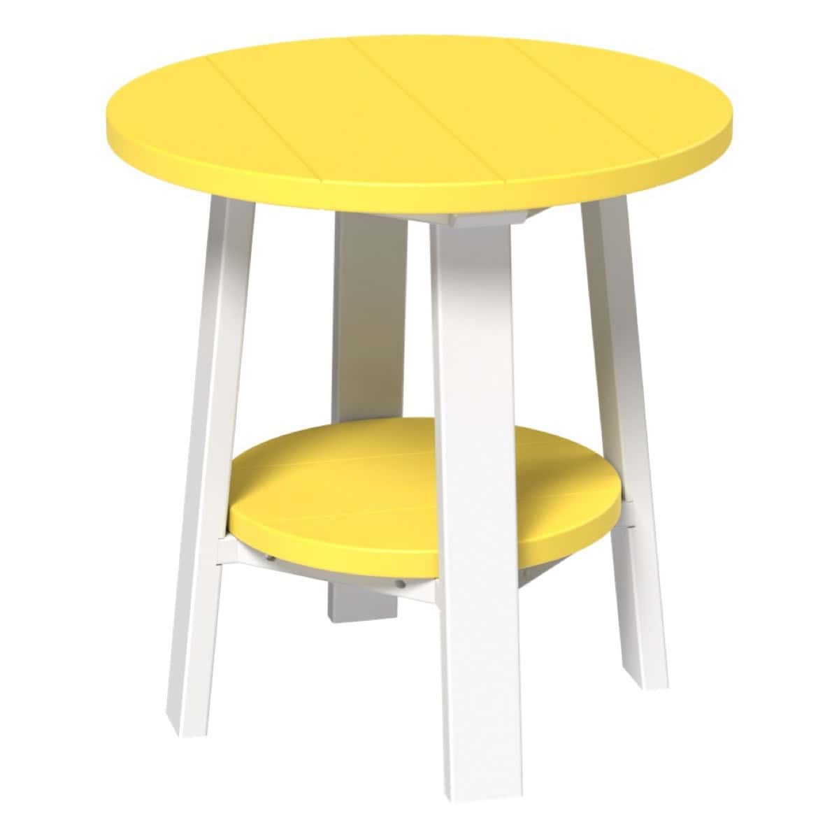 Deluxe End Table – Yellow / White