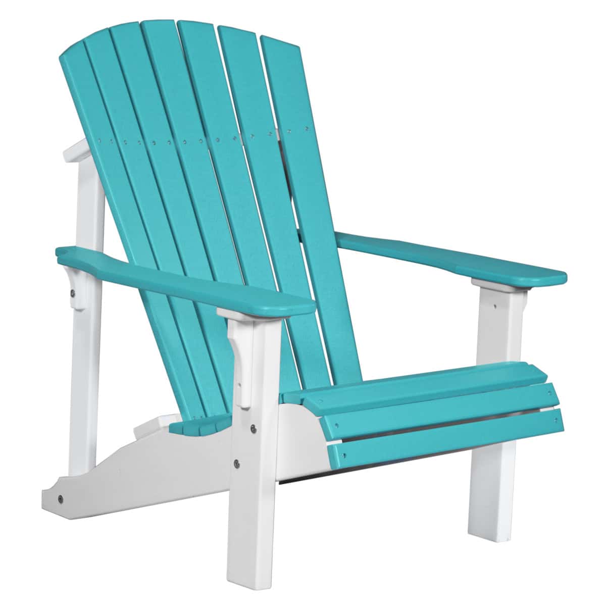 Deluxe Adirondack Chair – Aruba Blue / White
