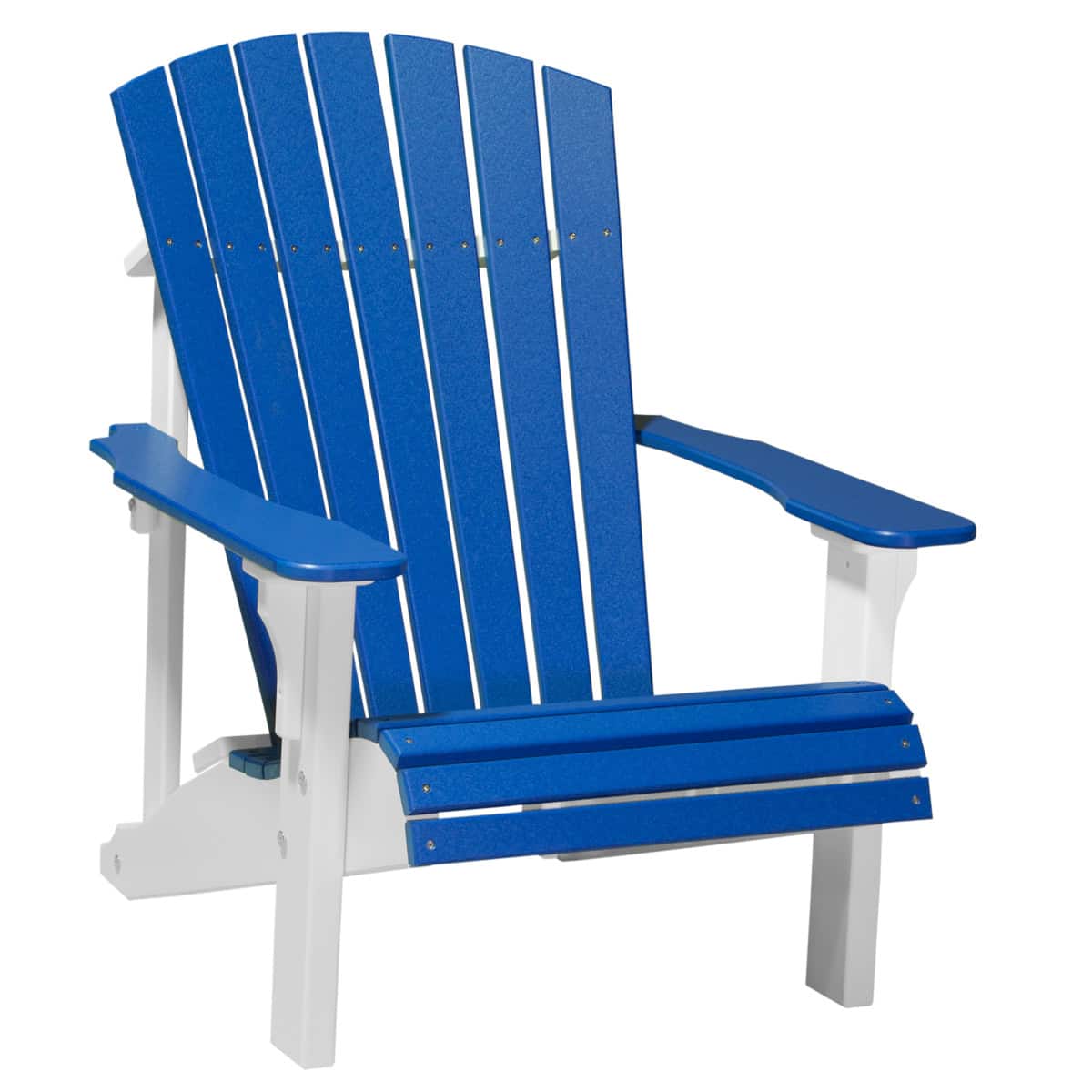 Deluxe Adirondack Chair – Blue / White
