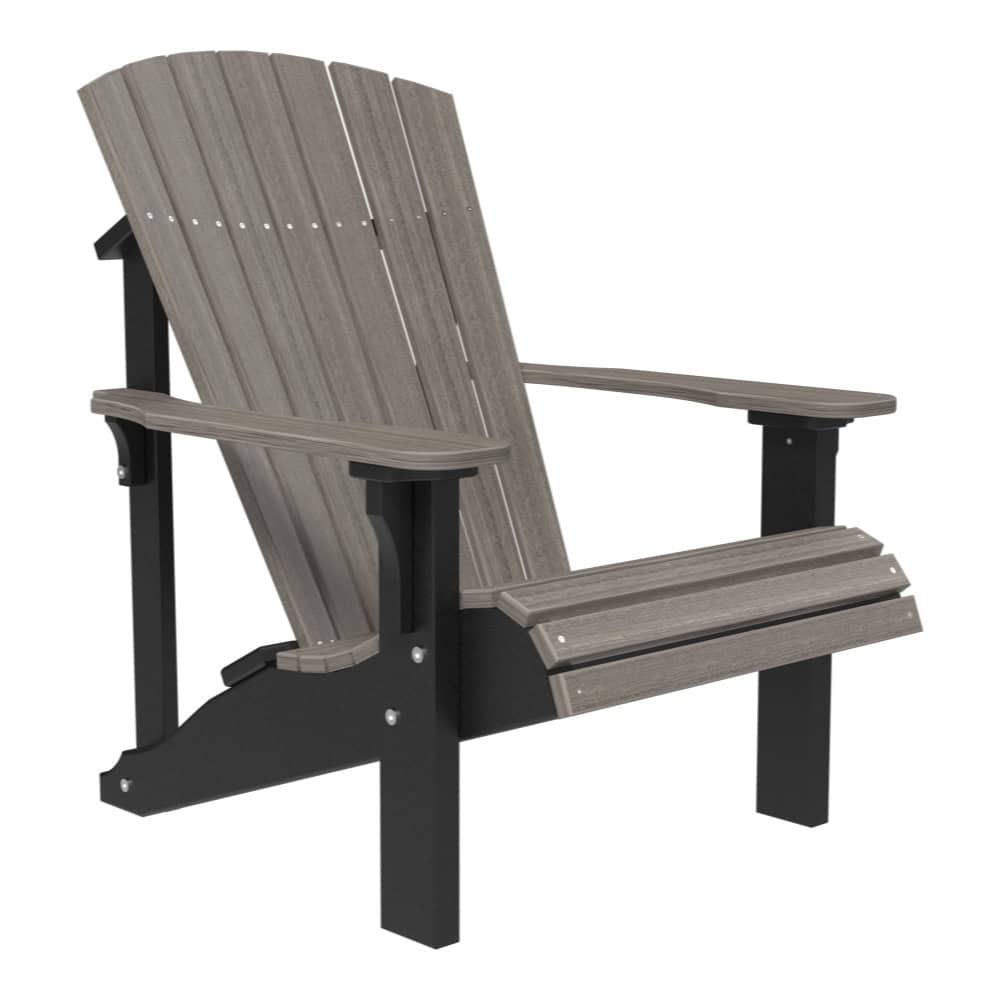 Deluxe Adirondack Chair – Coastal Gray / Black