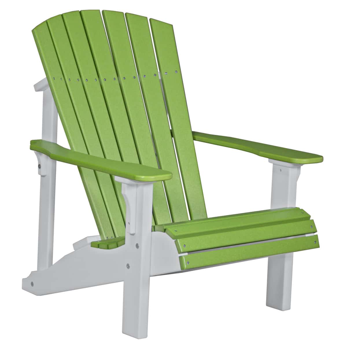 Deluxe Adirondack Chair – Lime Green / White