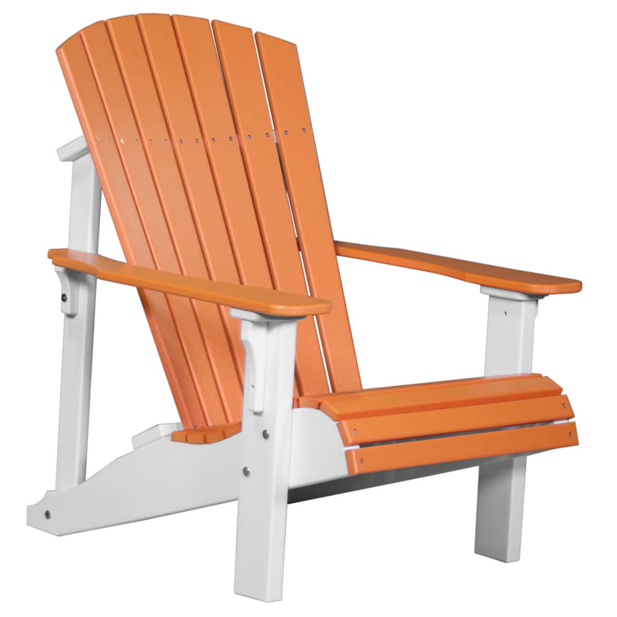 Deluxe Adirondack Chair – Tangerine / White