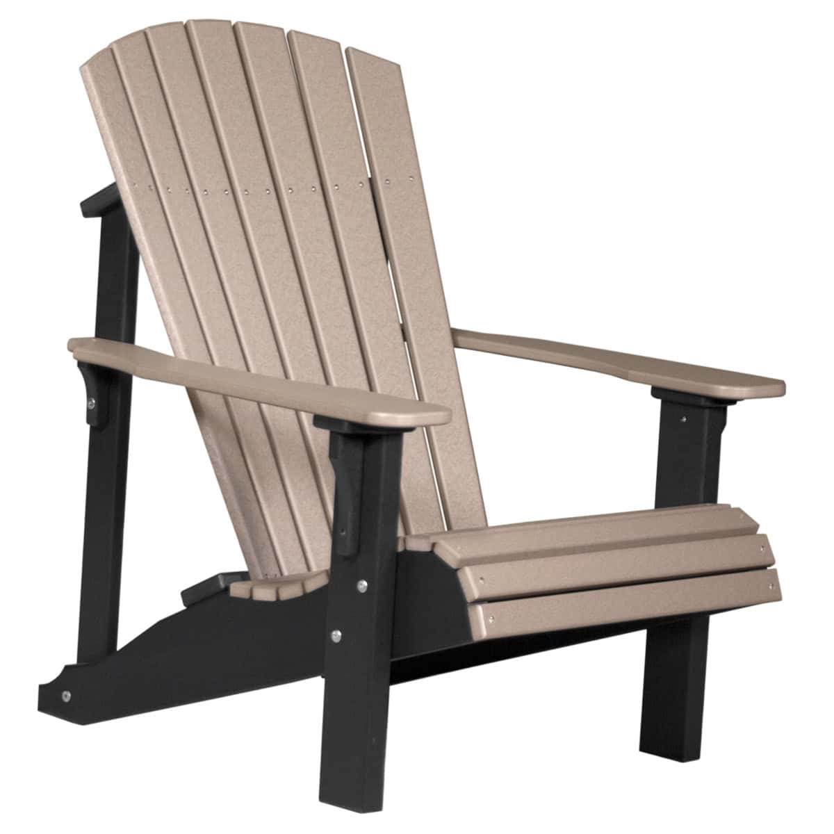 Deluxe Adirondack Chair –  Weatherwood / Black