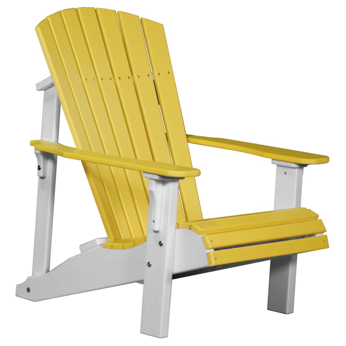 Deluxe Adirondack Chair – Yellow / White