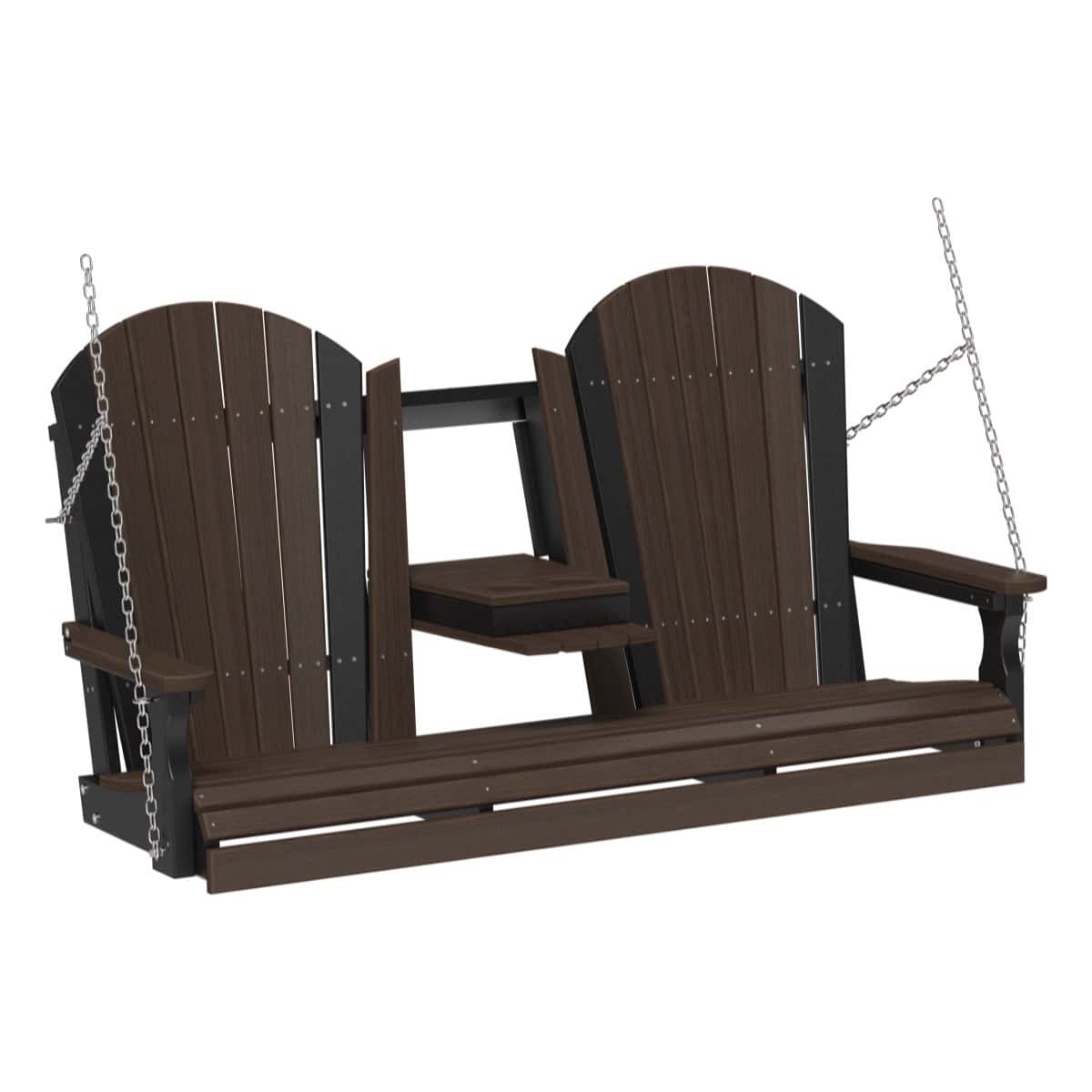 5′ Adirondack Swing – Brazilian Walnut / Black