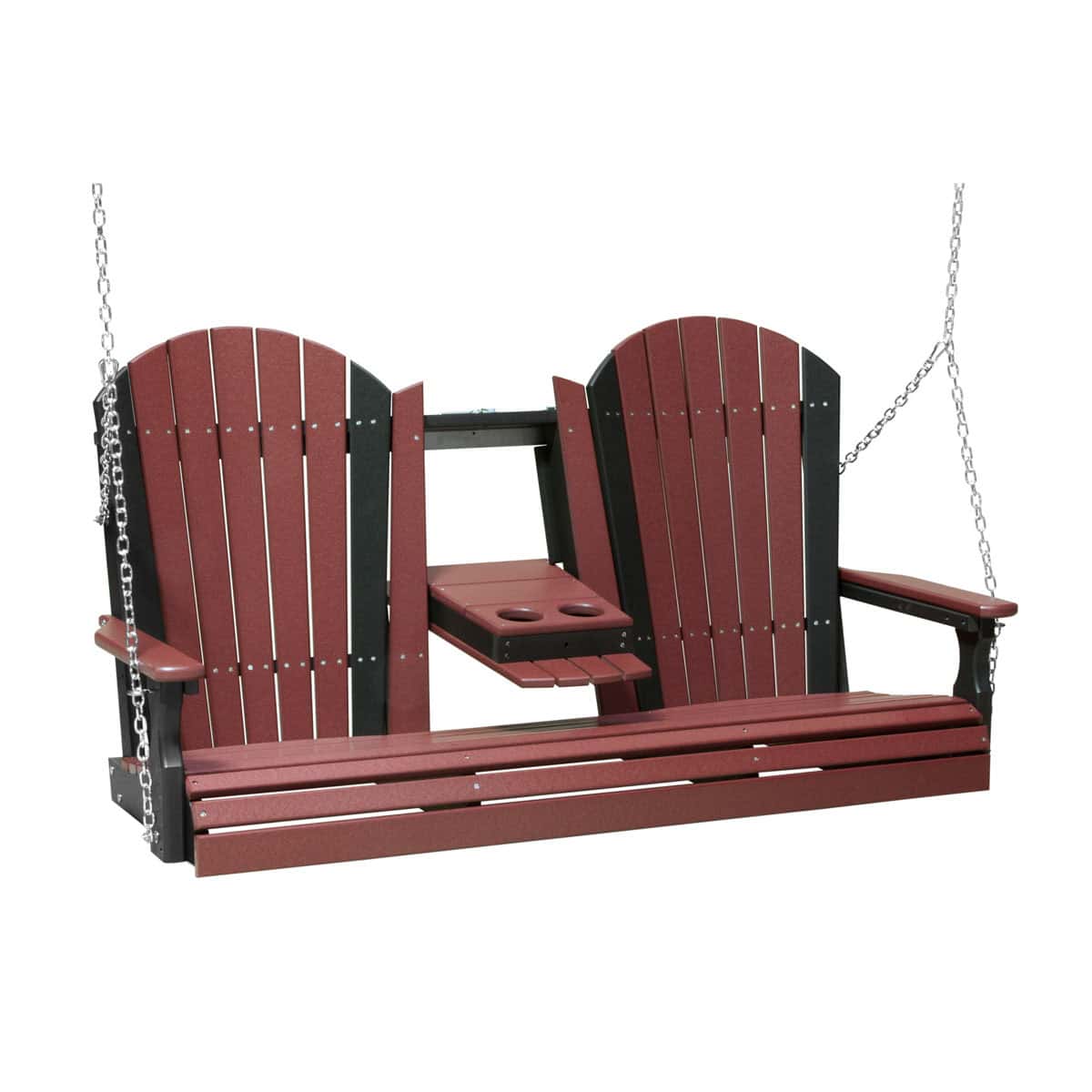5′ Adirondack Swing – Cherrywood / Black