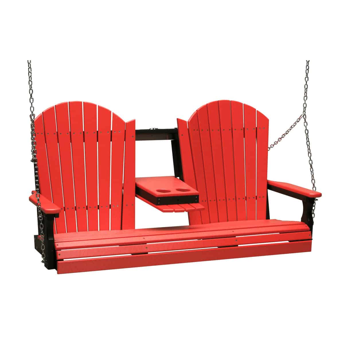 5′ Adirondack Swing – Red / Black