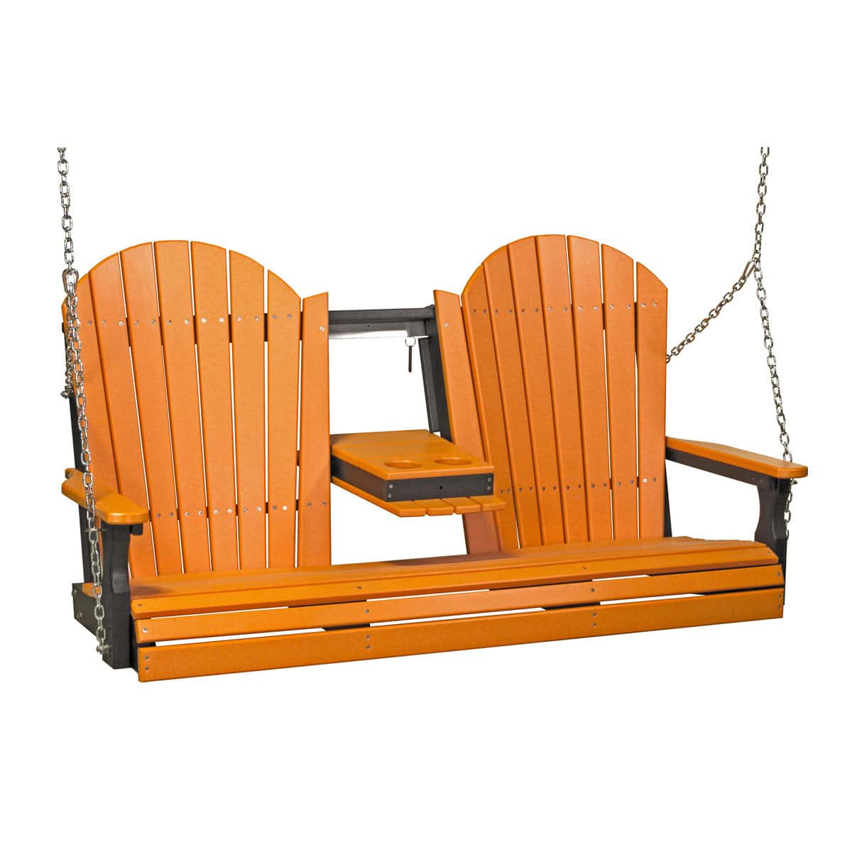 5′ Adirondack Swing – Tangerine / Black