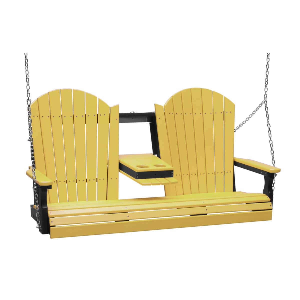 5′ Adirondack Swing – Yellow / Black