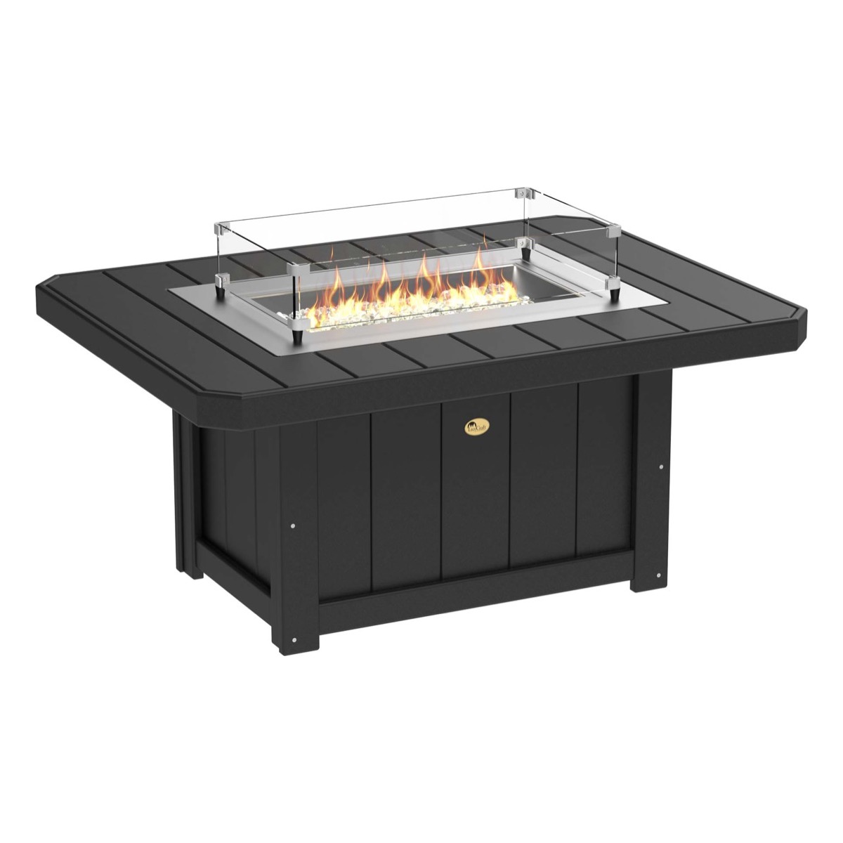Lumin Fire Pit 51″ Rectangular – Black