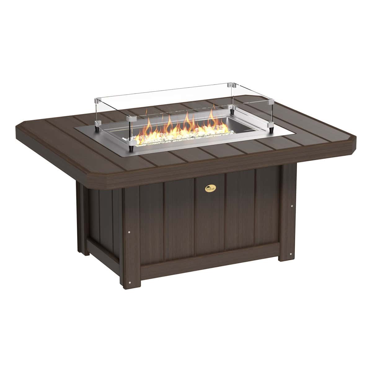 Lumin Fire Pit 51″ Rectangular – Brazilian Walnut