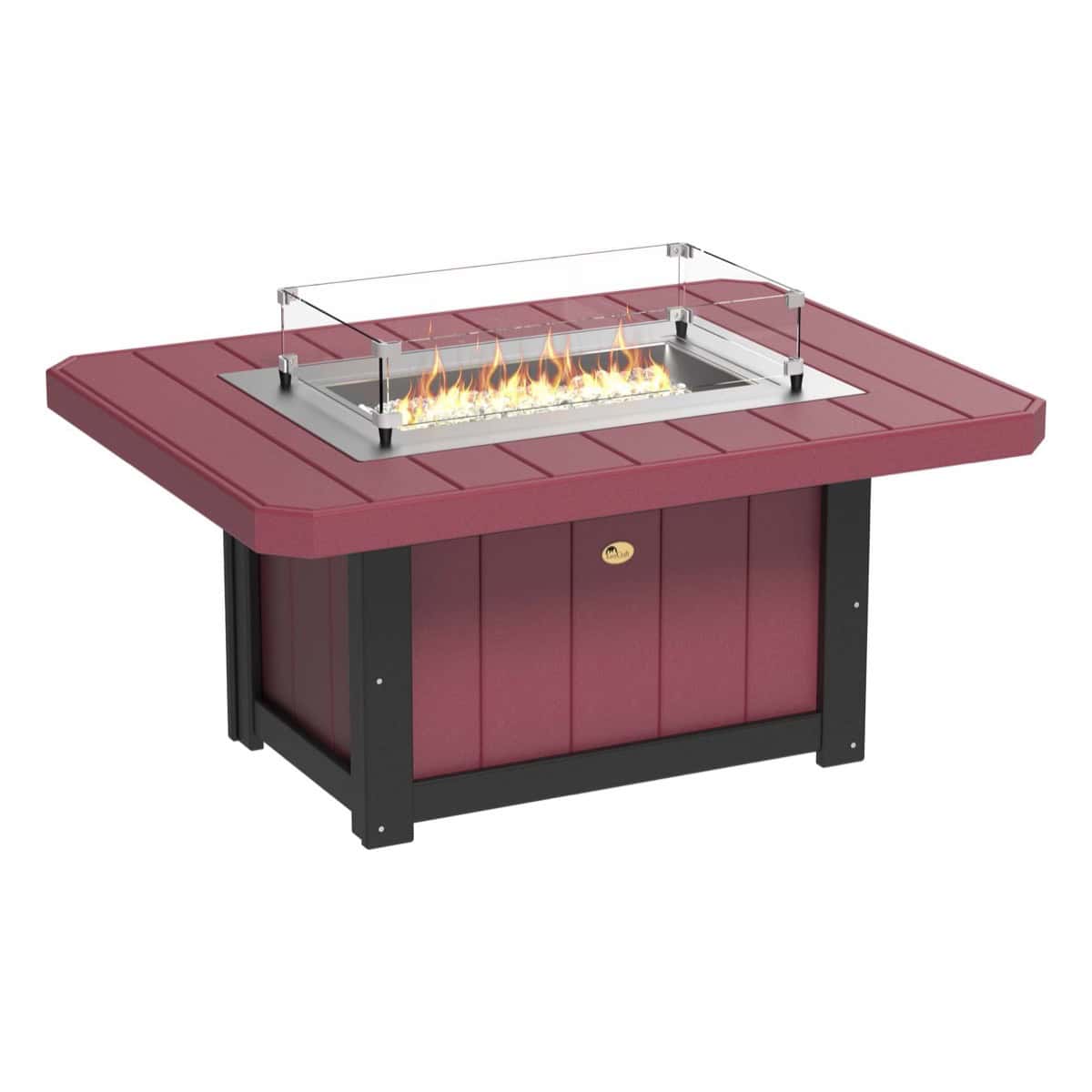 Lumin Fire Pit 51″ Rectangular – Cherrywood / Black