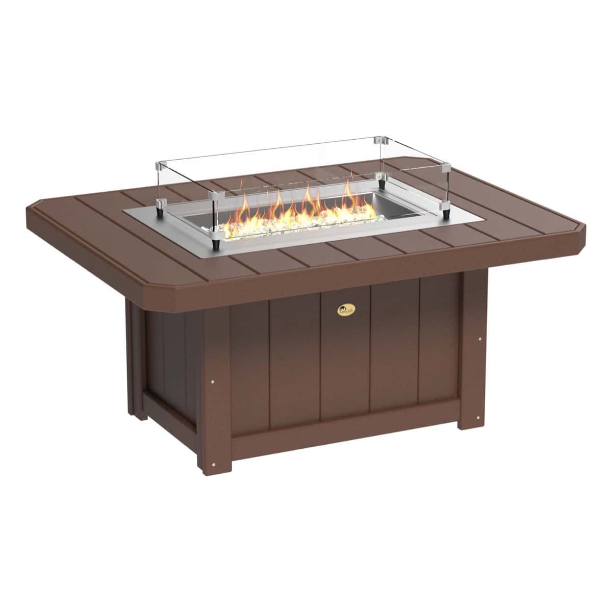 Lumin Fire Pit 51″ Rectangular – Chestnut Brown