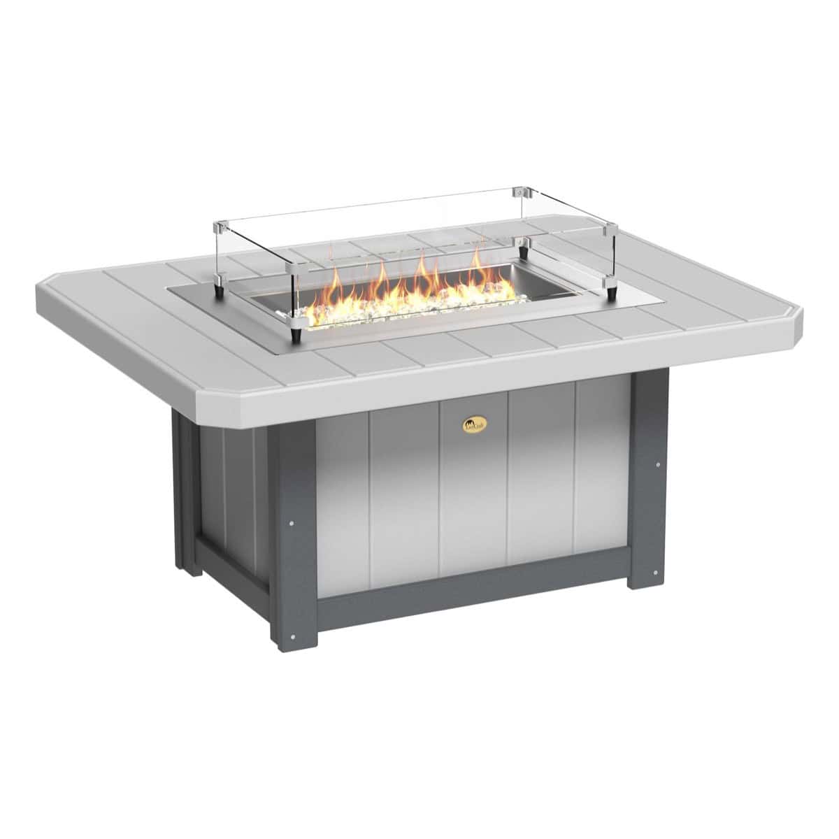 Lumin Fire Pit 51″ Rectangular – Dove Gray / Slate