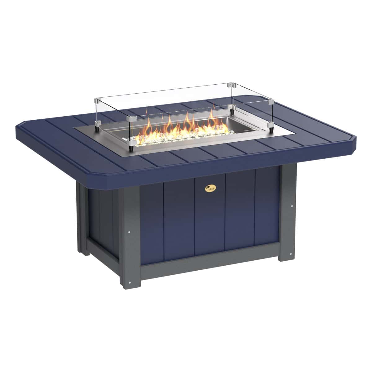 Lumin Fire Pit 51″ Rectangular – Patriot Blue / Slate