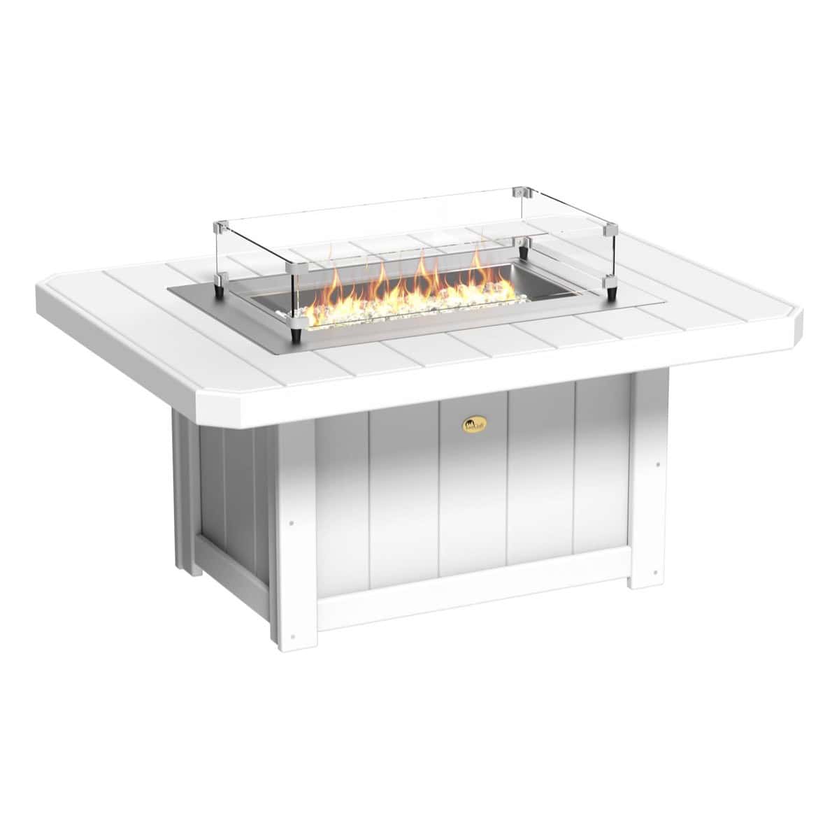 Lumin Fire Pit 51″ Rectangular – White