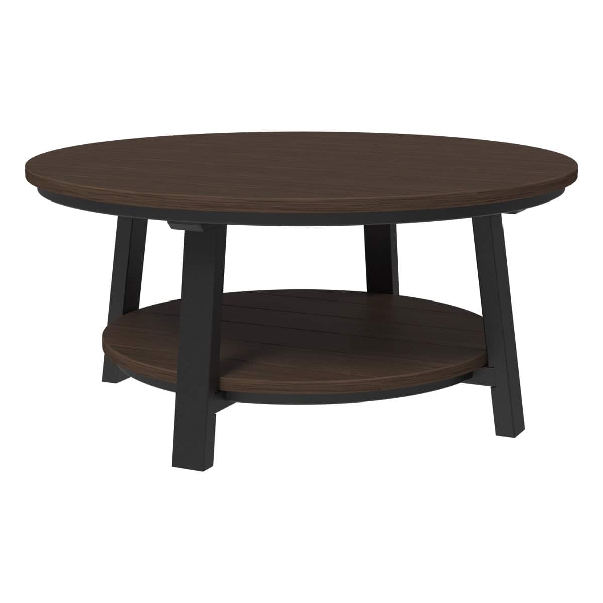 Deluxe Conversation Table – Brazilian Walnut / Black