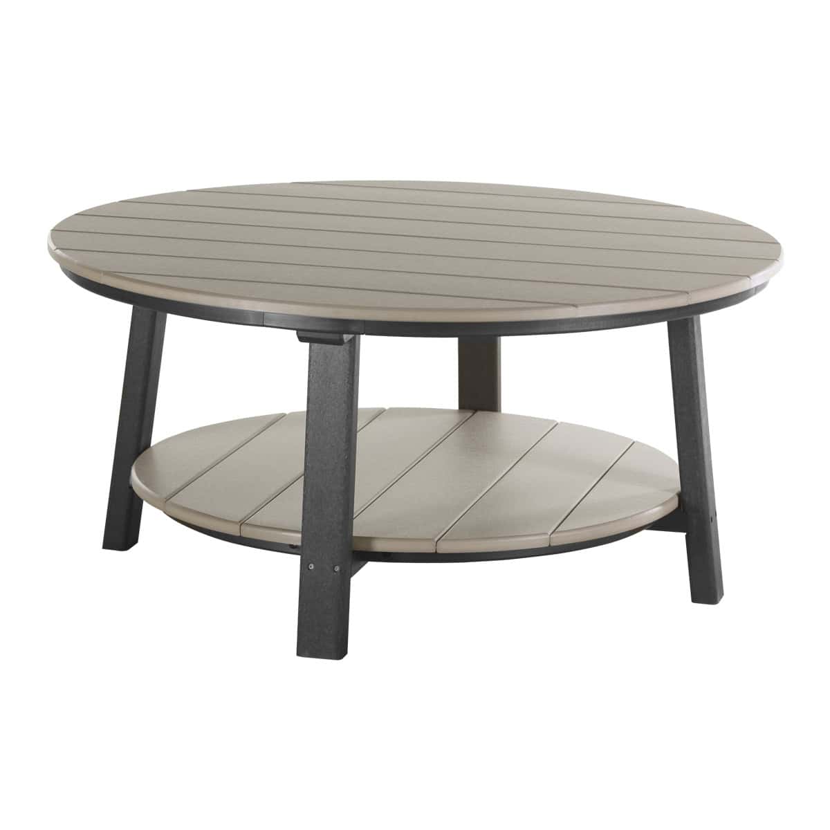 Deluxe Conversation Table – Weatherwood / Black