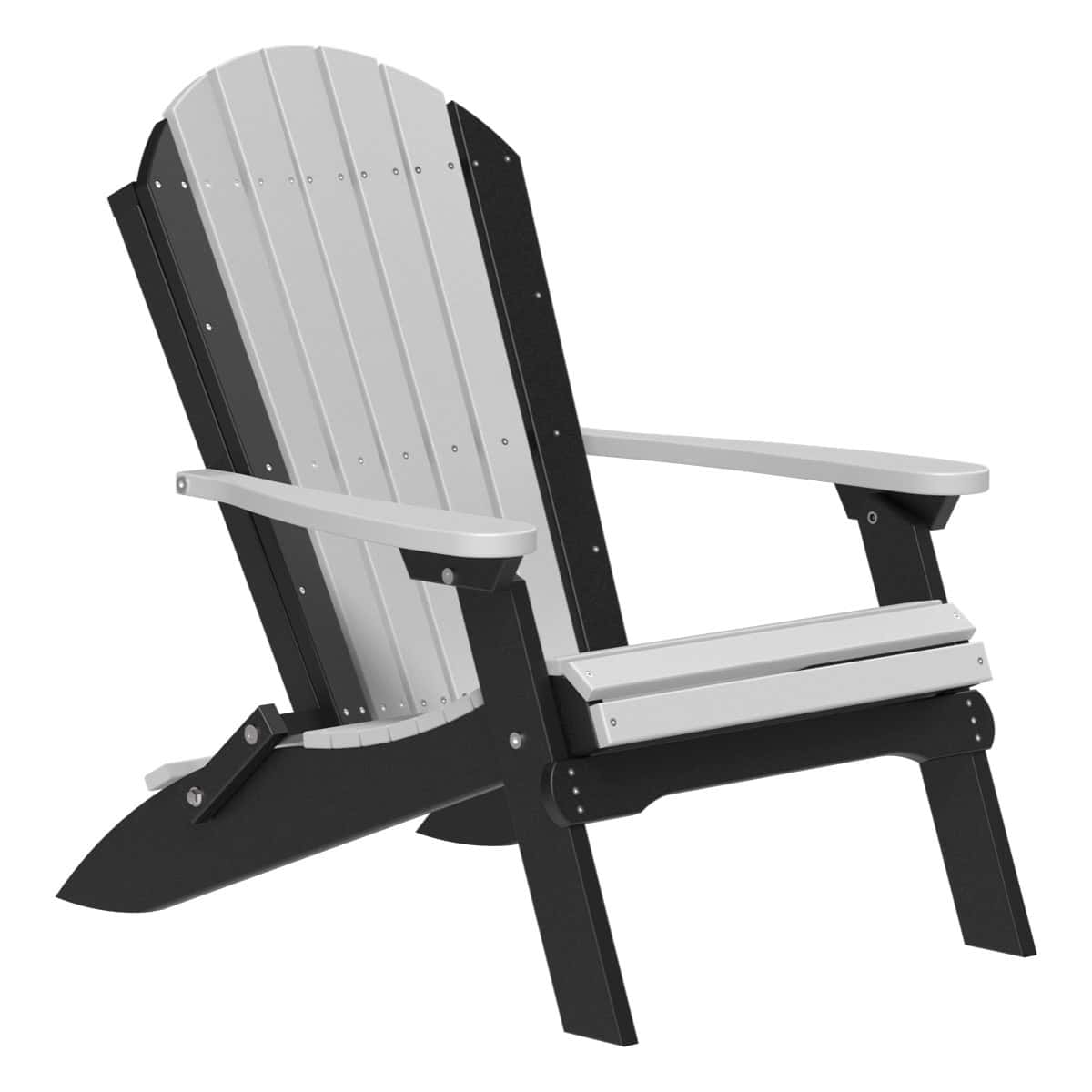 Folding Adirondack Chair – Dove Gray / Black