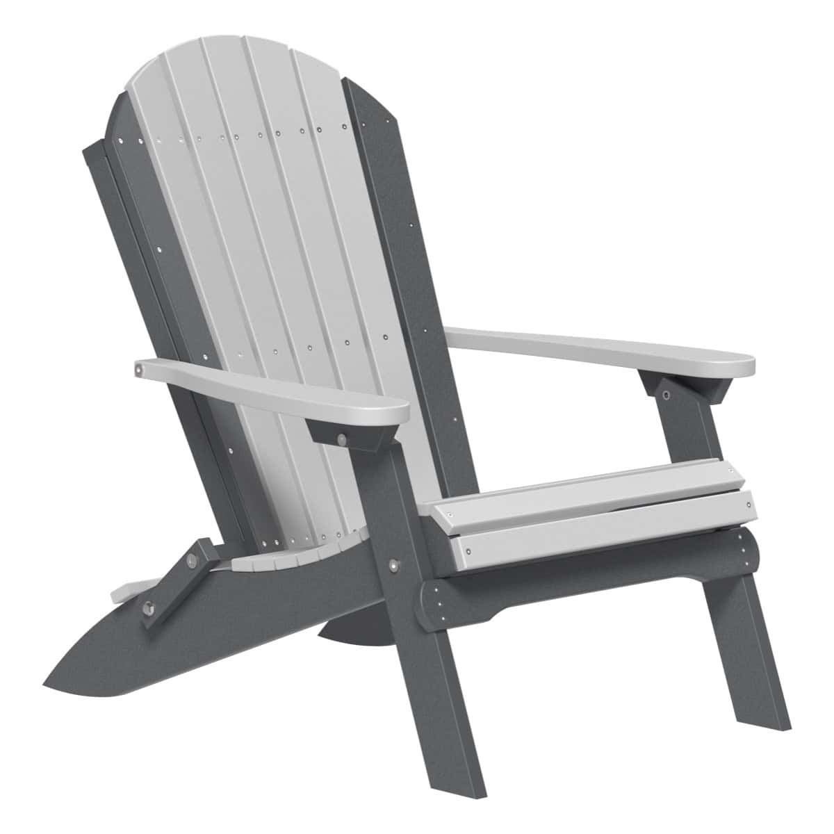 Folding Adirondack Chair – Dove Gray / Slate