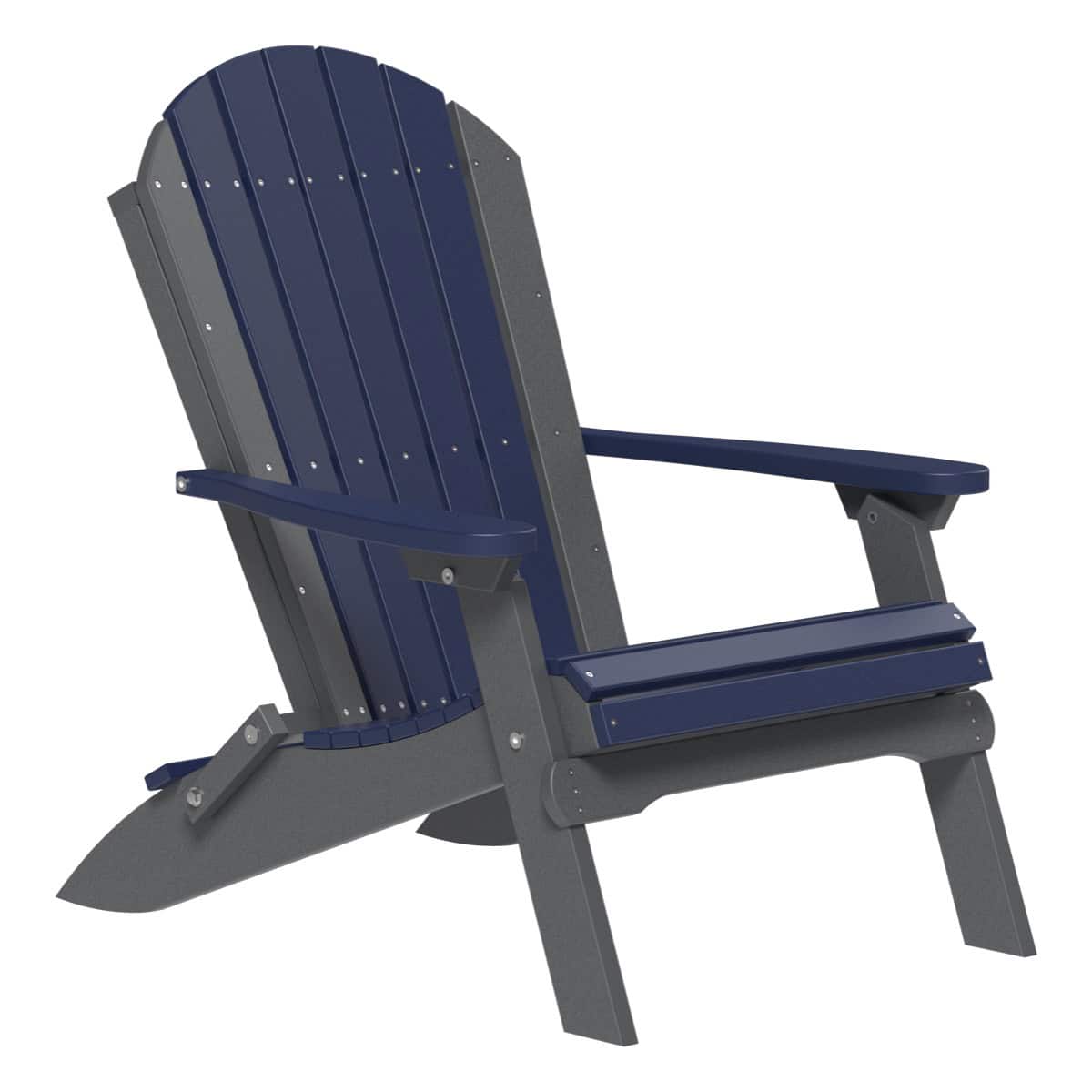 Folding Adirondack Chair – Patriot Blue / Slate