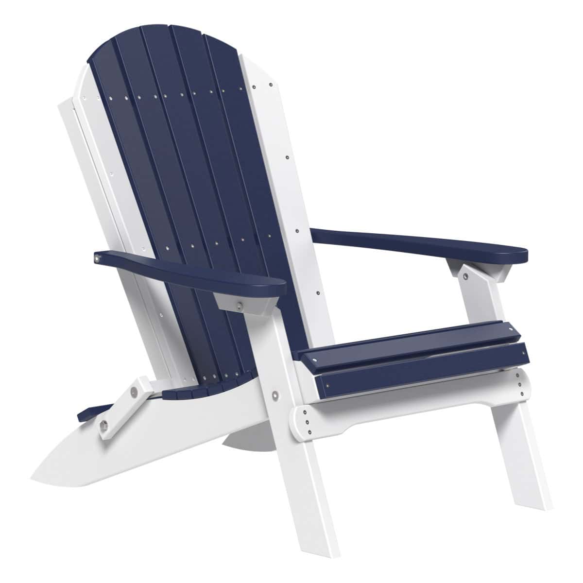 Folding Adirondack Chair – Patriot Blue / White