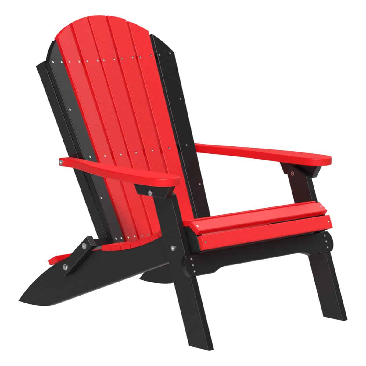 Folding Adirondack Chair – Red / Black