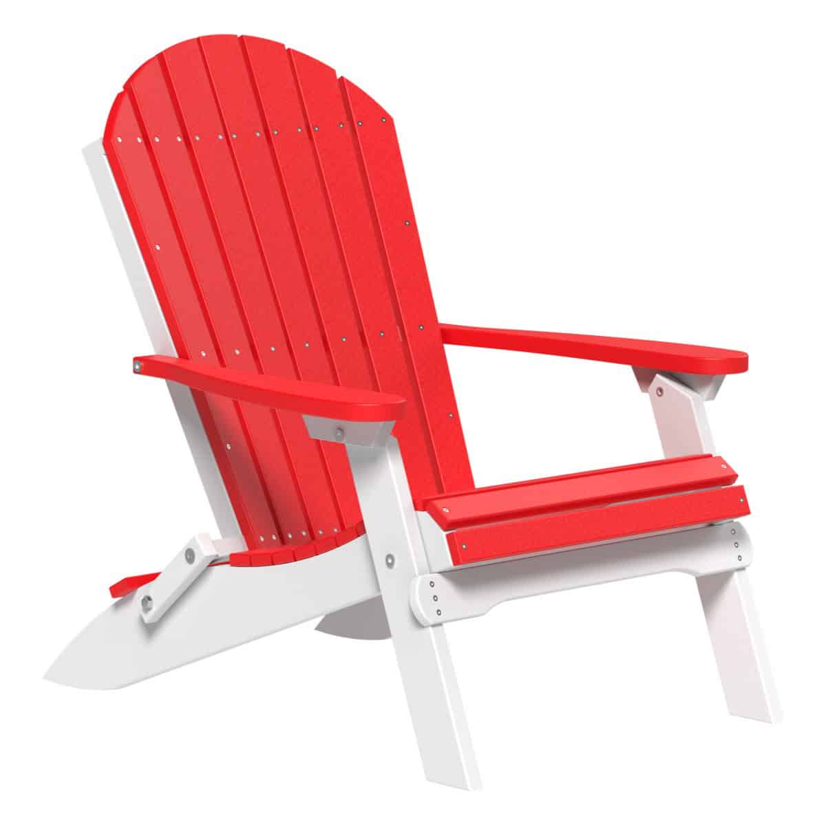 Folding Adirondack Chair – Red / White