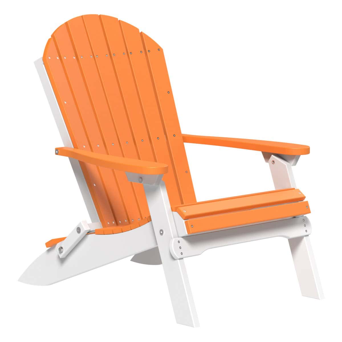 Folding Adirondack Chair – Tangerine / White
