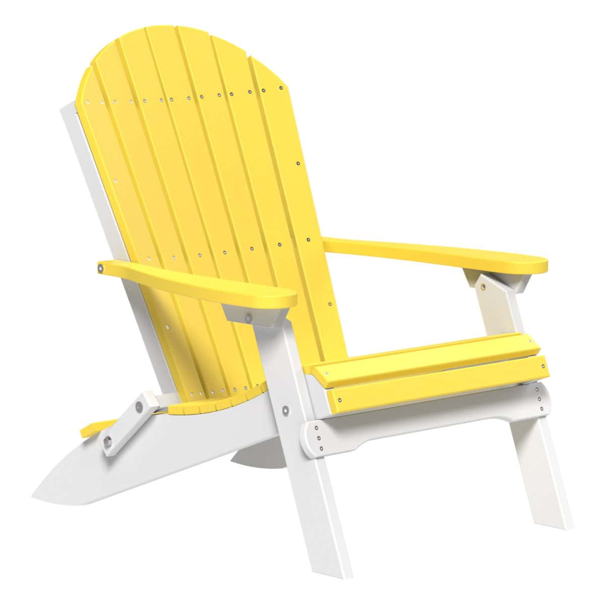 Folding Adirondack Chair – Yellow / White