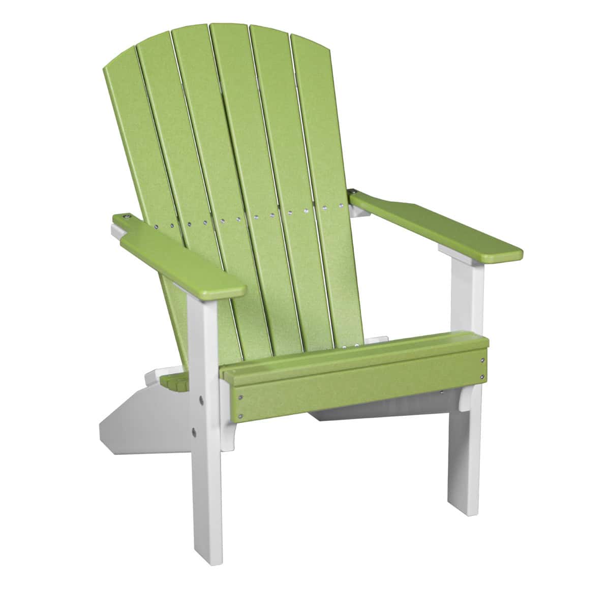 Lakeside Adirondack Chair – Lime Green / White
