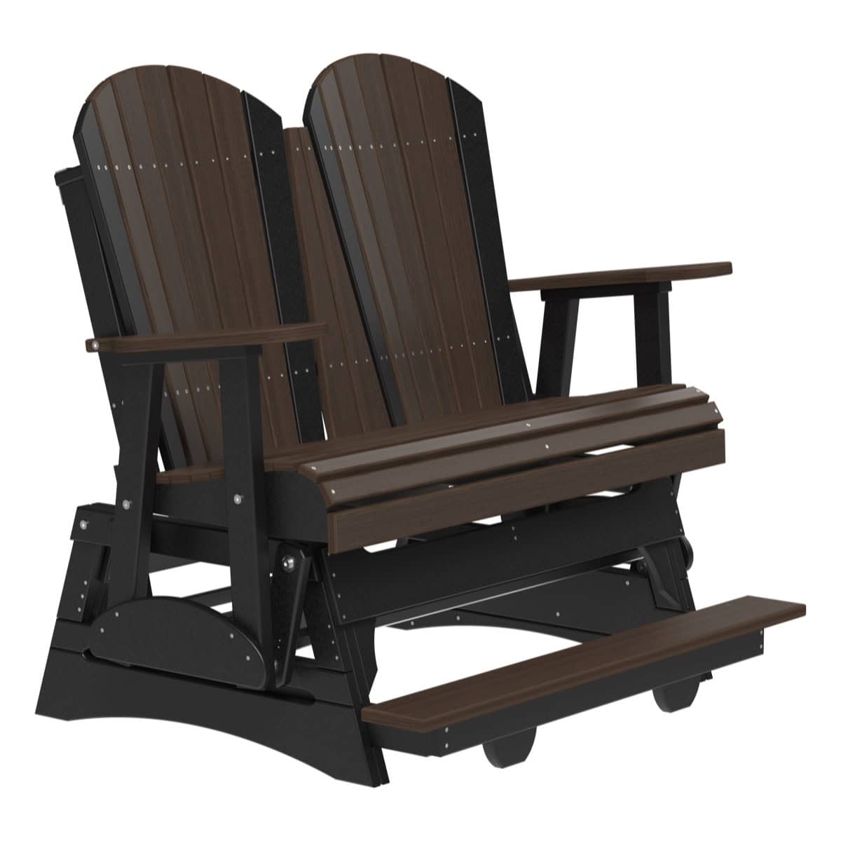 4′ Adirondack Balcony Glider – Brazilian Walnut / Black