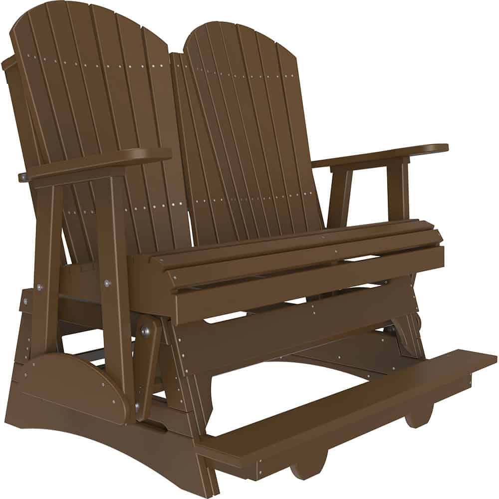 4′ Adirondack Balcony Glider – Chestnut Brown